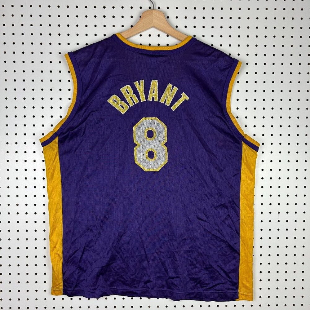 Kobe Bryant Los Angeles Lakers Jersey Large Champion Vintage #8 Purple 90s Y2K